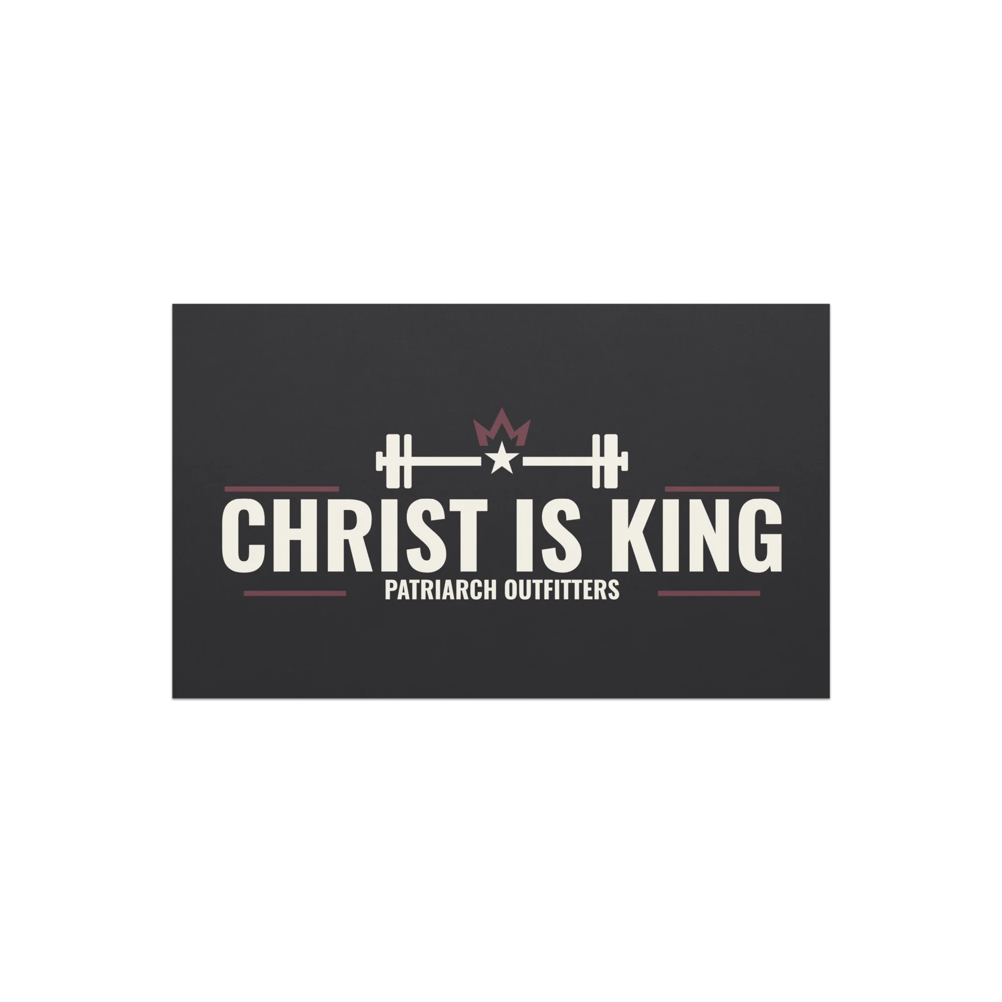 Christ Is King Car Magnet, front view