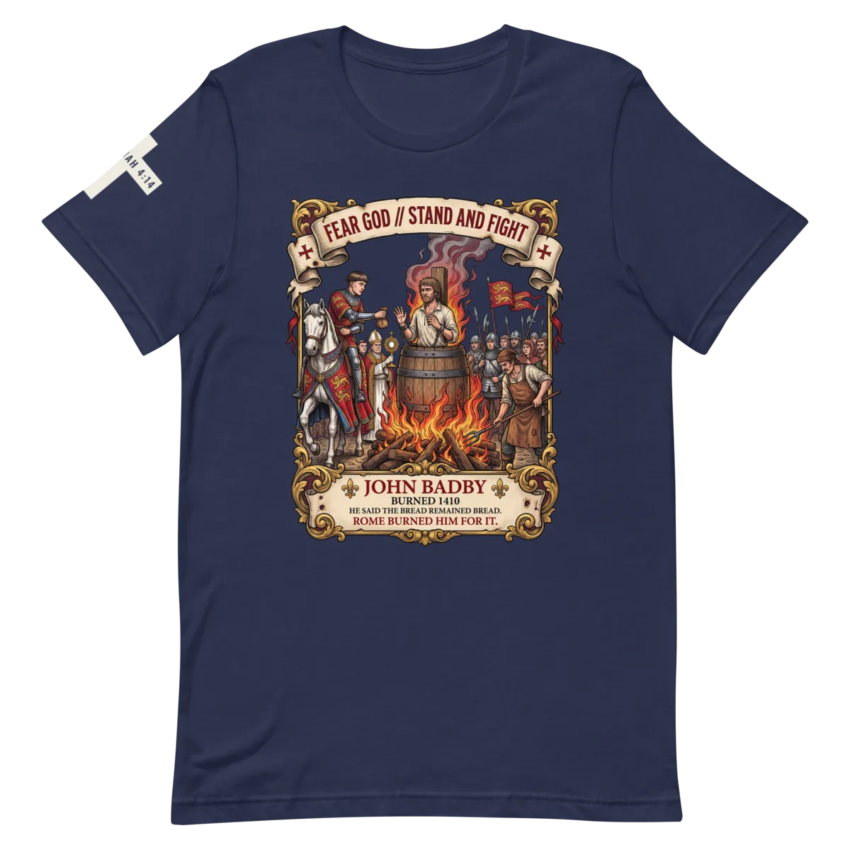 John Badby shirt in Navy, front view
