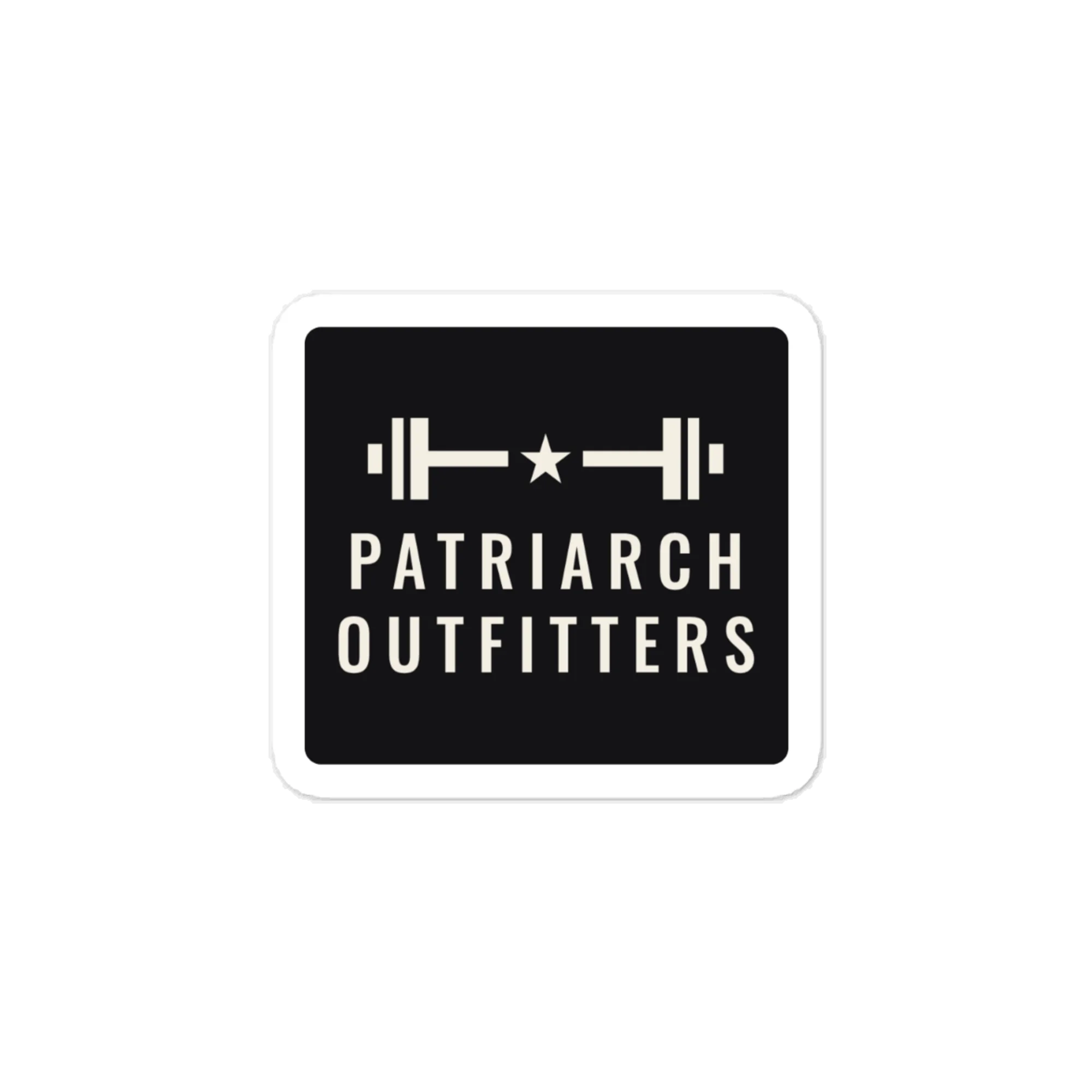 Patriarch Logo Vinyl Decal, front view